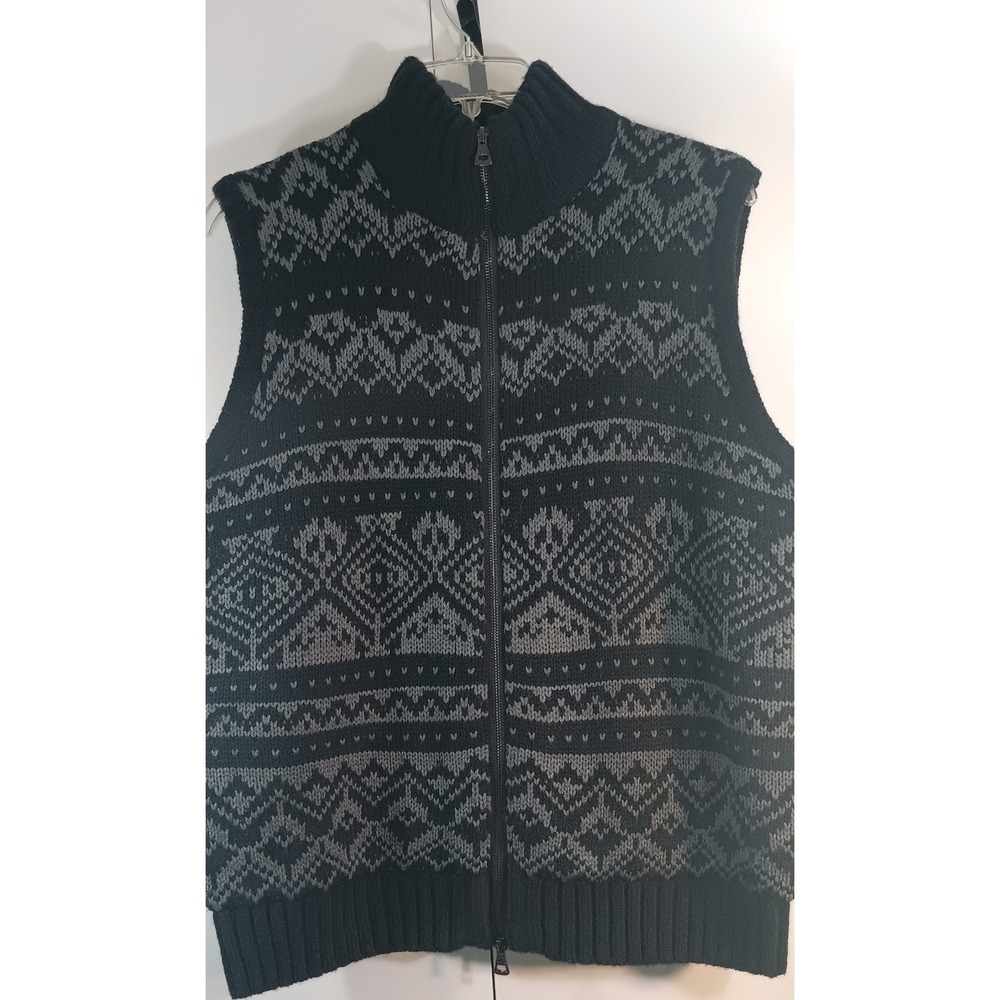 Original WEATHERPROOF VINTAGE Men‎ Sweater Vest L Black preppy Academia Classic